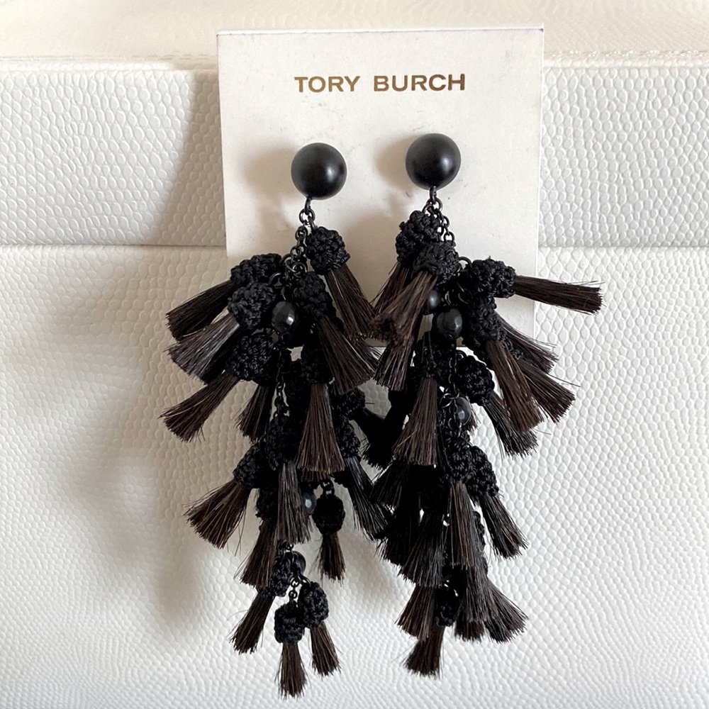 Tory Burch Bead and Tassel Earrings